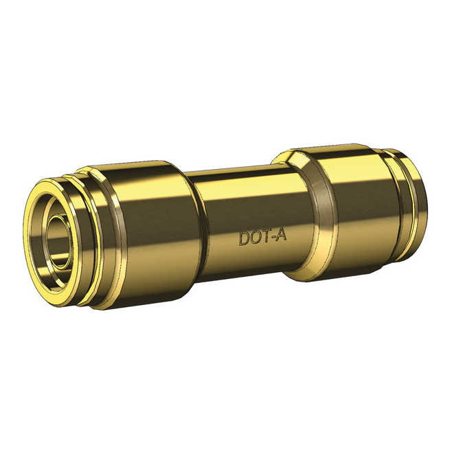 Brass DOT Approved Push-To-Connect Nylon Hose Joiners - Imperial